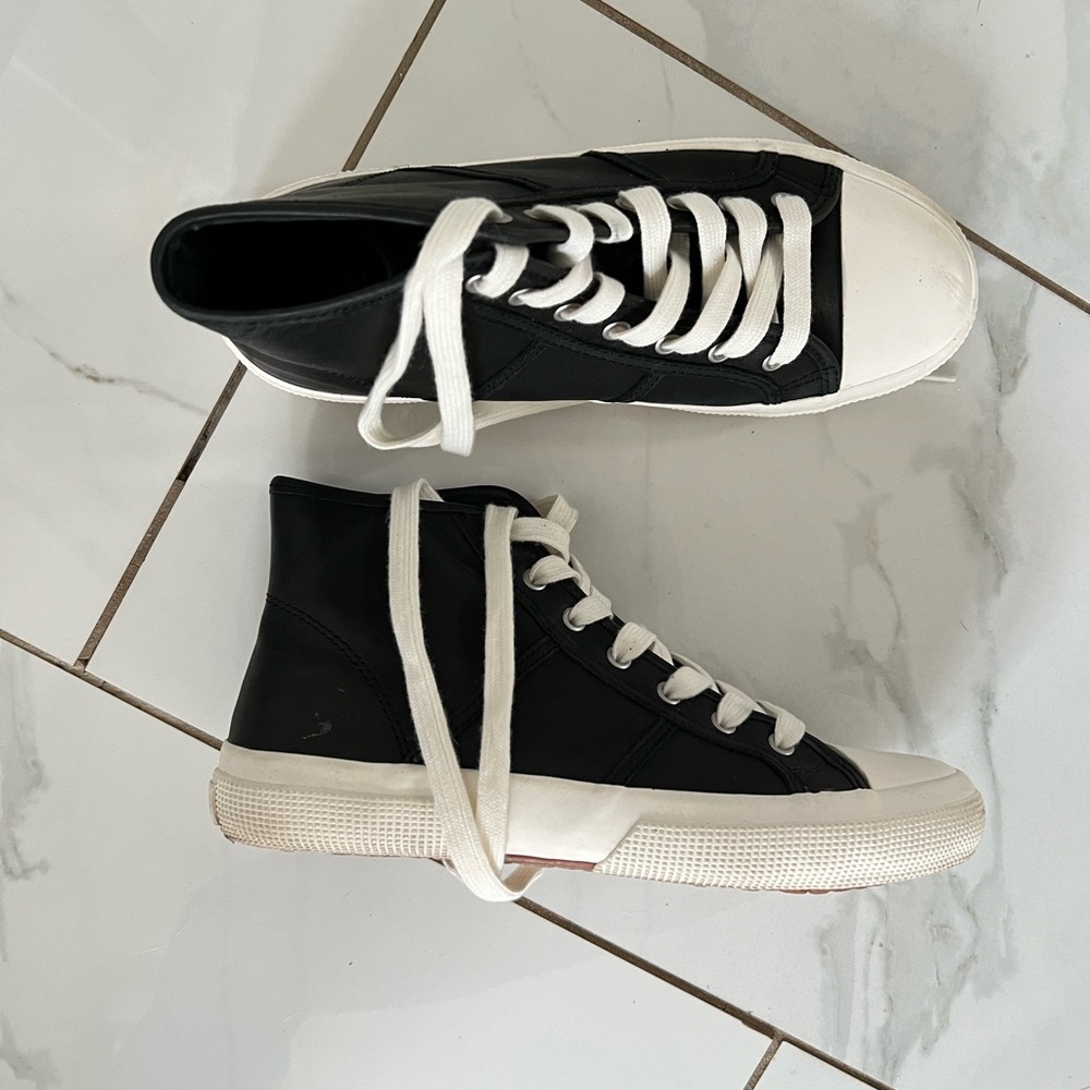 Ralph Lauren January high top leather sneakers women’s size 7.5